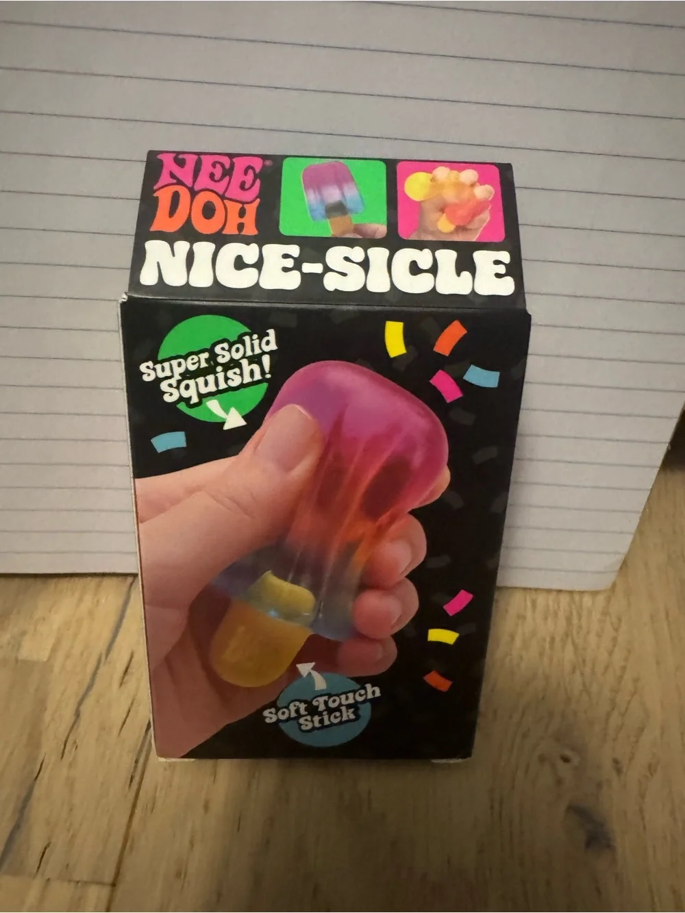 Nice-Sicle Super Solid Squish Popsicle Toy - Purple & Yellow